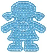 Hama 8207 - Stiftplatte Mädchen für Maxi-Bügelperlen, transparent Spiel