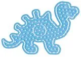 Hama 8215 - Stiftplatte Dinosaurier für Maxi-Bügelperlen, transparent Spiel
