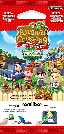 Cartes amiibo Animal Crossing: New Leaf 3 pièces comme un jeu Nintendo Switch, Nintendo Wii