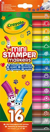 16 Mini Stempel-Filzstifte Spiel