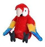 Plüsch Scharlachroter Papagei Mini Cuddlekin 20 cm Spiel