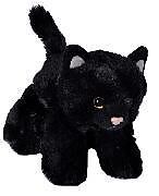 Plüsch Mini Katze schwarz Hug'ems 17 cm Spiel