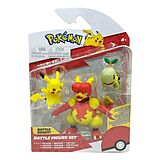 Pokémon: Dreierpack Chelast Pikachu #9 Magmar - Battle Figur [5 cm] Spiel