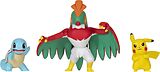 Pokémon: Dreierpack Pikachu2 Schiggy1 Resladero - Battle Figur [5 cm] Spiel