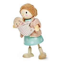 Tender Leaf 7508144 - Puppe Mrs. Goodwood mit Baby, Puppenhaus-Zubehör, 2-teilig Spiel