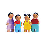 Tender Leaf 7508147 - Puppenfamilie, Sunny Doll Family, Puppenhaus-Zubehör, Holz, 4-teilig Spiel