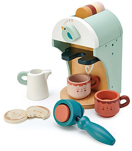 Tender Leaf 7508225 - Kaffeemaschine, Babyccino Maker, Zubehör Kinderküche, Holz, Spielset Spiel