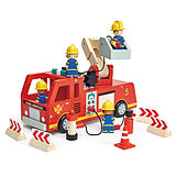 Tender Leaf 7508367 - Feuerwehrauto mit Zubehör, Holz, Maße: 28x11x16cm Spiel