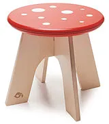 Tender Leaf 7508815 - Hocker, Fliegenpilz, Holz, Kindermöbel, Höhe: 34,5 cm Spiel
