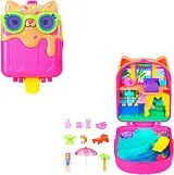 Polly Pocket Eis am Stiel Kätzchen Schatulle Spiel
