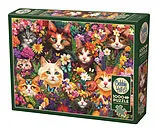 COBBLE HILL PUZZLES - Blumige Katzen 1000 Teile Spiel