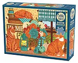 COBBLE HILL PUZZLES - Kürbisbeet-Katzen 500 Teile Spiel