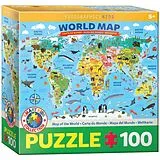 Weltkarte illustriert (Puzzle) Spiel