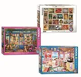 Puzzle 3er-Pack (Books/FineArt/Ocean Cottage) Spiel
