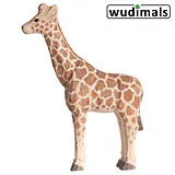 Wudimals A040454 - Giraffe, Giraffe, handgeschnitzt aus Holz Spiel