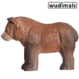 Wudimals A040455 - Bär, Bear, handgeschnitzt aus Holz Spiel