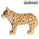 Wudimals A040461 - Leopard, Leopard, handgeschnitzt aus Holz Spiel