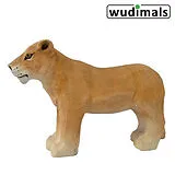 Wudimals A040462 - Löwin, Lioness, handgeschnitzt aus Holz Spiel