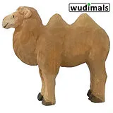 Wudimals A040474 - Kamel, Bactrian, handgeschnitzt aus Holz Spiel