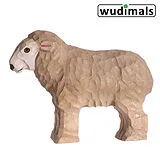 Wudimals A040605 - Schaf, Sheep, handgeschnitzt aus Holz Spiel