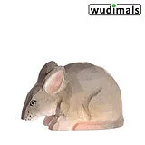 Wudimals A040606 - Maus, Mouse, handgeschnitzt aus Holz Spiel