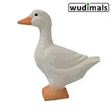 Wudimals A040610 - Gans, Goose, handgeschnitzt aus Holz Spiel