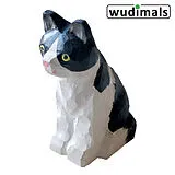Wudimals A040623 - Katze, Cat, handgeschnitzt aus Holz Spiel