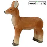 Wudimals A040706 - Reh, Deer, handgeschnitzt aus Holz Spiel