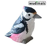 Wudimals A041010 - Specht, Woodpecker, handgeschnitzt aus Holz Spiel