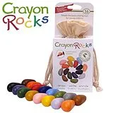 Crayon Rocks - 16 Malsteine im Baumwollbeutel, Soja-Wachsmalsteinen Spiel