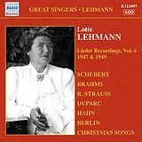 Lotte Lehmann (Sopran) CD Lieder Vol 6