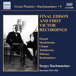 Sergej Rachmaninoff CD Final Edison And First Victor