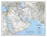 Carte (de géographie) National Geographic Middle East Wall Map - Classic (30.25 X 23.5 In) de National Geographic Maps