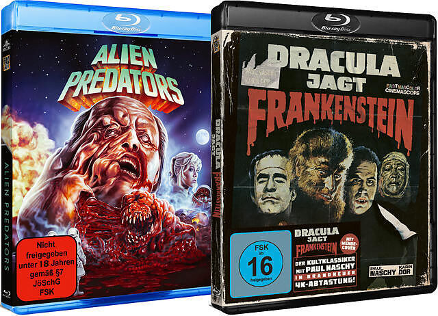 Horror- Bundle: Alien Predators, Dracula jagt Frankenstein Limited Edition