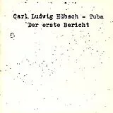 Carl Ludwig Hübsch CD Der Erste Bericht