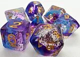Pegasus DIC70715 - Würfelset, RPG Würfel, 7-teilig, Confetti, Violett Sulfer Spiel