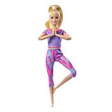 Barbie Made to Move Puppe (blond) im lila Yoga Outfit Spiel