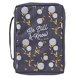 Article non livre Be Still and Know Navy Poly-Canvas Bible Cover Large de 