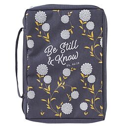 Article non livre Be Still and Know Navy Poly-Canvas Bible Cover Large de 