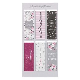 Article non livre Magnetic Pagemarker Set Pink Roses de 