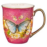 Article non livre Be Still Pink Butterfly Ceramic Coffee Mug von 