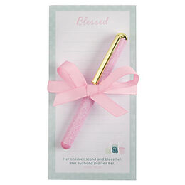 Article non livre Blessed Magnetic Notepad and Pen Gift Set - Proverbs 31:28 de 