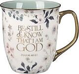 Article non livre Be Still Teal Meadow Ceramic Coffee Mug - Psalm 46:10 von