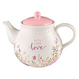 Article non livre Faith, Hope, and Love Petite Floral Teapot von