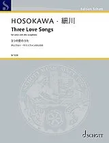 Toshio Hosokawa Notenblätter Three Love Songs