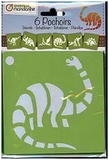 Mal-Schablonen 6er-Set Dinosaurier Spiel