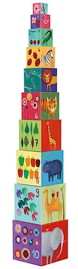 Natur und Tiere Stapelturm Spiel