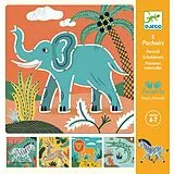 Wilde Tiere Schablonen Spiel