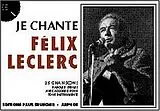 Felix Leclerc Notenblätter Je chante Leclerc