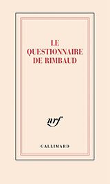 Broché Le questionnaire de Rimbaud : carnet d'inspiration ligné de 